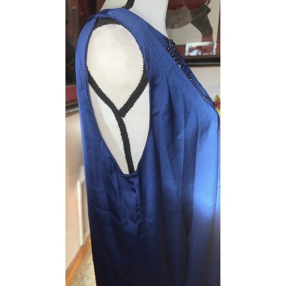 ebene by p assouline Navy Sequin Blouse -- Large - Picture 4 of 10